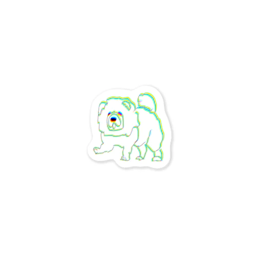 犬チャウチャウ(ちょっと大) Sticker