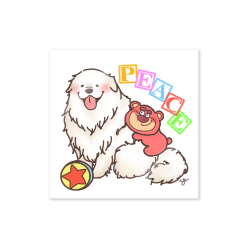 【依頼品】yuno犬種ステッカー「グレートピレニーズ」 Sticker