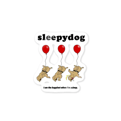 sleepy dog original sticker  Sticker