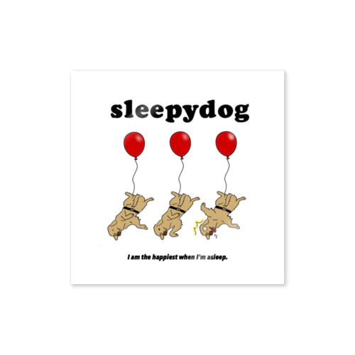 sleepy dog original sticker Sticker