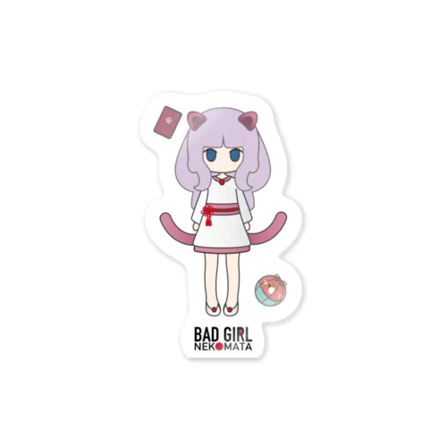 BAD GIRL 猫またのいろいろ(新作) ステッカー