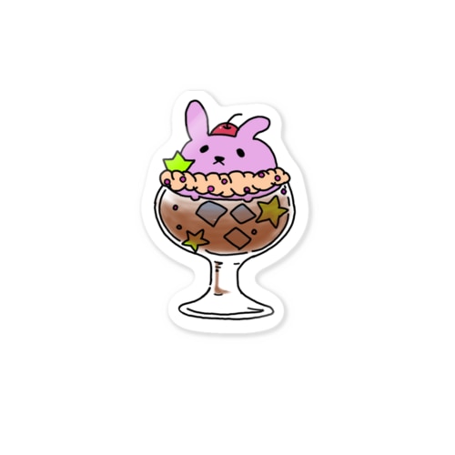 チョコフロートうさちゃん Sticker