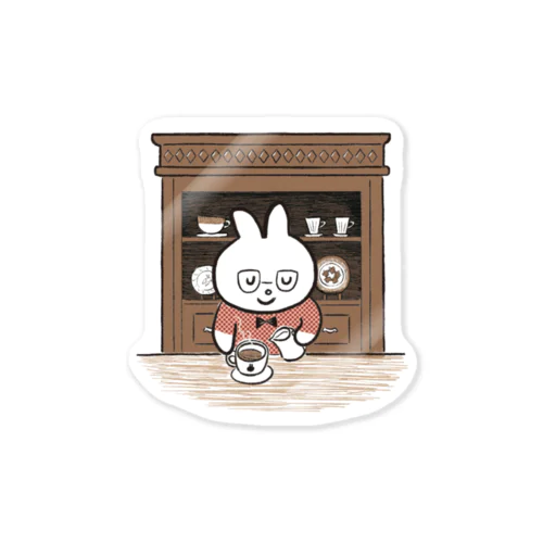 喫茶店のみみぞうさん Sticker