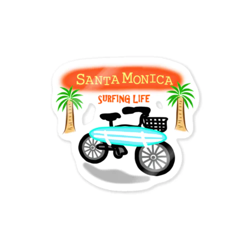 SANTAMONICA SURFING LIFE ステッカー