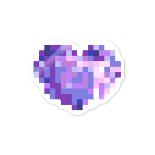 Pixel Heart BLUE BERRY ステッカー