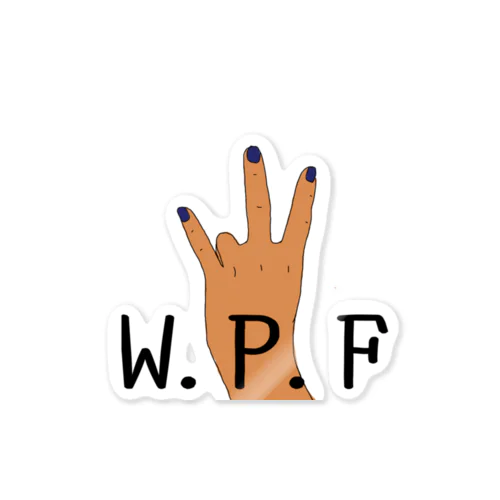 W.P.F 枠なし Sticker