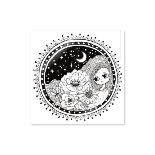 花盛りの庭で🌼月夜に夢見る🌙 Sticker