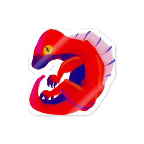 Small Dragon 赤 Sticker