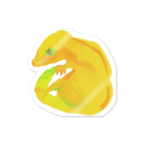 Small Dragon 黄 Sticker