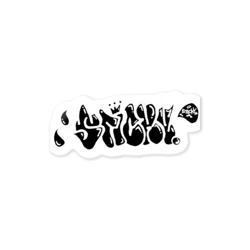 STICKY graffiti logo Sticker