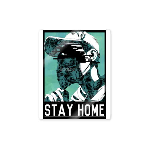 stay home ステッカー