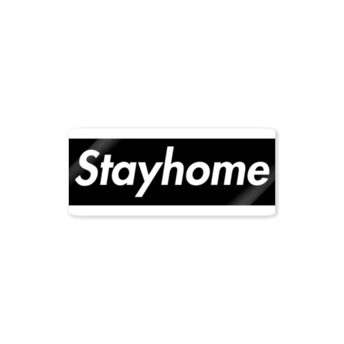 Stayhome・黒 Sticker