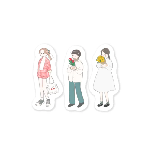 いろいろ女の子 Sticker