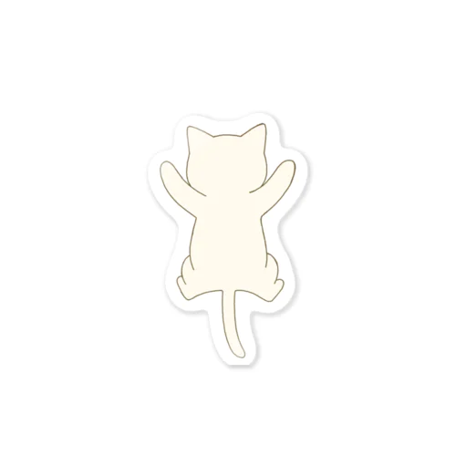 しがみつく白猫 Sticker