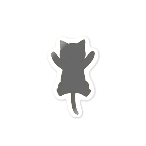 しがみつく黒猫 Sticker