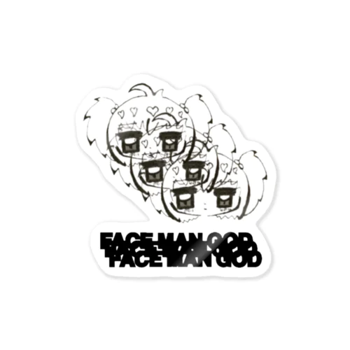 FACE MAN GODちゃん(kaleido) ステッカー