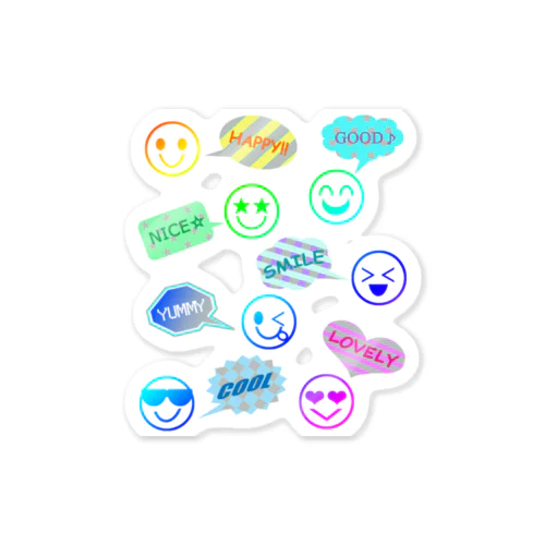 SMILE×SPEECH BALLOON☆ ステッカー