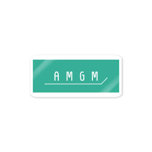 AMGM - white Sticker