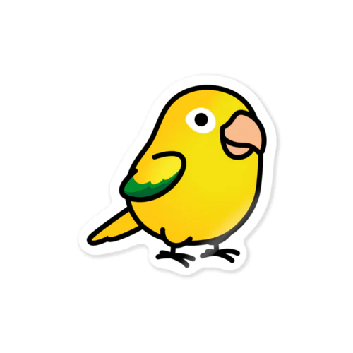 Chubby Bird ニョオウインコ Sticker