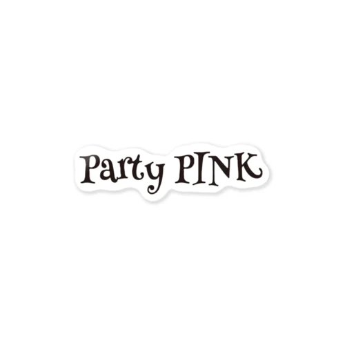 Party PINK black ステッカー