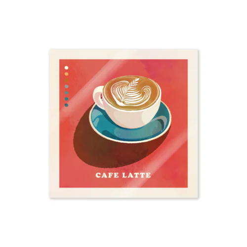 latte ステッカー