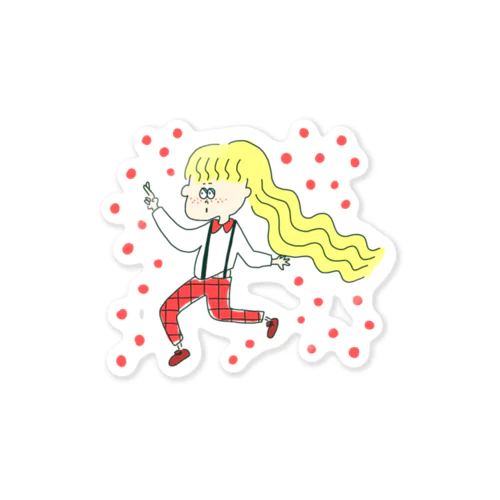 幸運を祈る金髪少女🤞🏻 Sticker