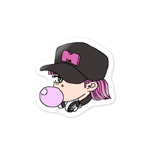 GIRL_bubble Sticker