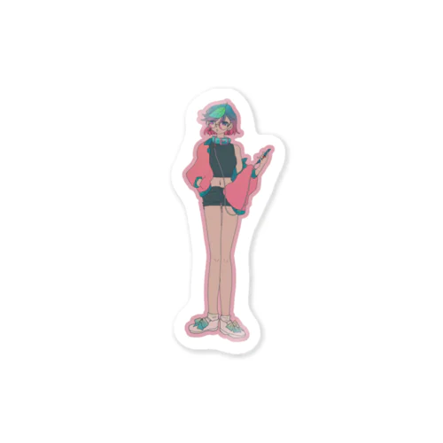 女の子ステッカー Sticker