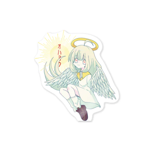 朝寝坊の天使（オハヨウ） Sticker