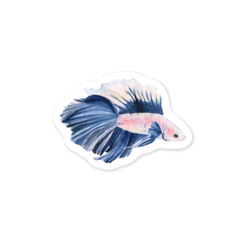 濃青のベタ Sticker