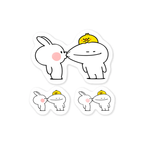 Spoiled Rabbit ｍwah / あまえんぼうさちゃん チュー  Sticker