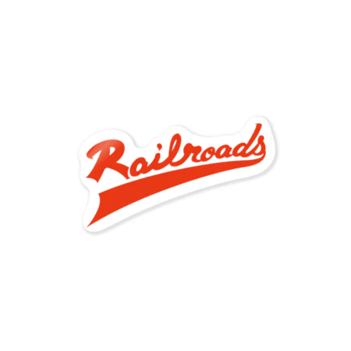 Railroadsロゴタイプ　あか ステッカー