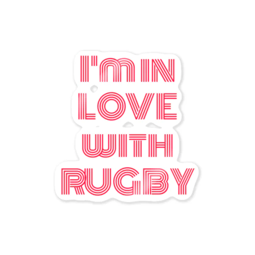 I'm  so much in love with RUGBY Sticker