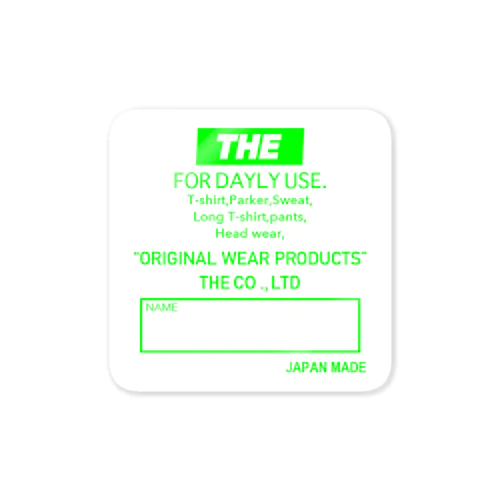 THE LABEL Sticker / GREEN ステッカー