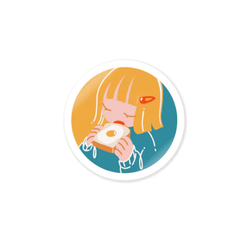 目玉焼きとパン Sticker
