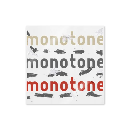 monotone x leopard series Sticker