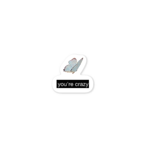 you're crazy Sticker