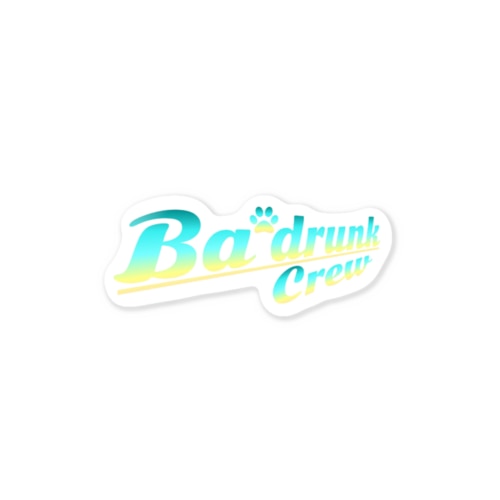 Ba'drunk ロゴデザインVer.2(Tropical) Sticker