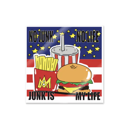 Junk is my life🍔 ステッカー