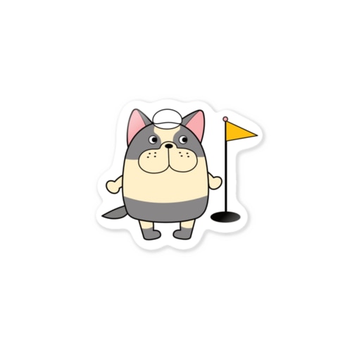 ゴルフ犬の相方　フレンチブルドッグ Sticker