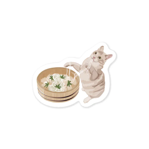 そうめん猫 Sticker