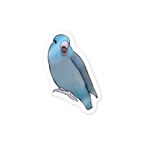 怒れる マメルリハ ブルー Sticker