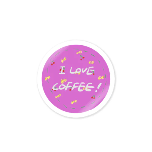 I LOVE COFFEE ステッカー