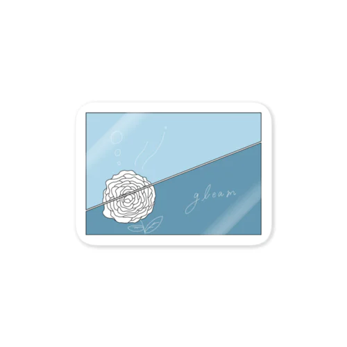 rose-gleam #blue Sticker