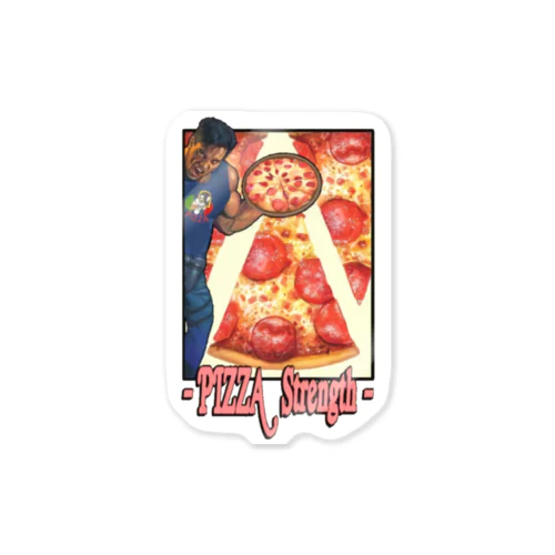 Pizza strength Sticker