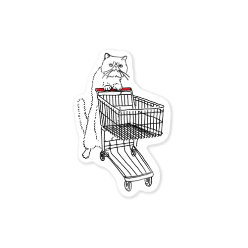 SHOPPING CAT Sticker