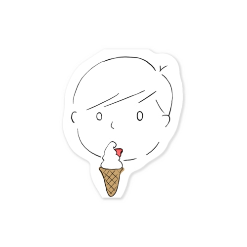 アイスたべ夫 Sticker