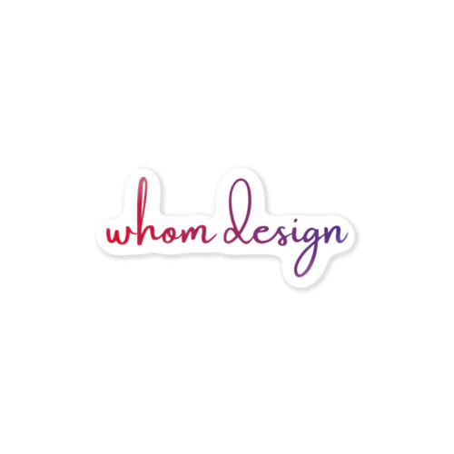 whom design logo Sticker