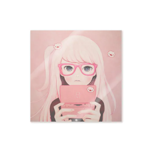 Gamegirl Girl Sticker