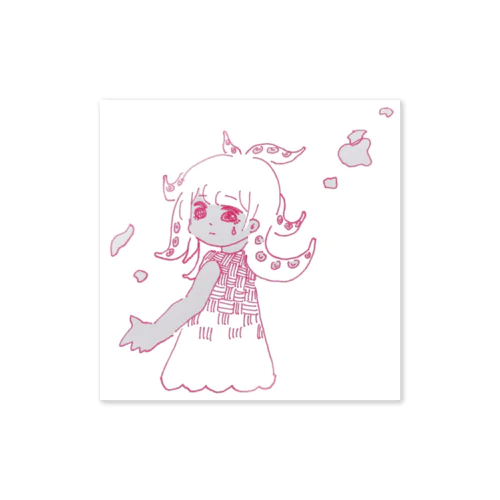 Octopus girl_komono Sticker